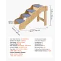 Wood Pet Stairs, 4-Step Dog Stairs for High Beds, Sofa & Cars, 68 kg Load Capacity, Non-Slip Surface, Stable Cat & Dog Step Ladd
