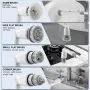 Electric Spin Scrubber, Cordless Cleaning Brush with 2 Adjustable Speeds and Extendable Long Handle, 1.5H Runtime Power Shower S