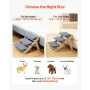 Wood Pet Stairs, 3-Step Dog Stairs for Beds, Sofa & Cars, 68 kg Load Capacity, Floded Flat Design, Stable & Sturdy Cat & Dog Ste