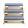 VEVOR Wood Pet Stairs, 3-Step Dog Stairs for Beds, Sofa & Cars, 68 kg Load Capacity, Floded Flat Design, Stable & Sturdy Cat & D