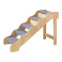 VEVOR Wood Pet Stairs, 5-Step Dog Stairs for High Beds, Sofa & Cars, 68 kg Load Capacity, Non-Slip Surface, Stable Cat & Dog Ste