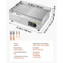 kommerciel elektrisk bageplade, 535 x 300 mm, 3200W, 50-300°C