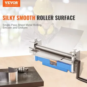 Slip Roll Machine, 12.6 inches Forming Width in 20 Gauge Capacity, Sheet Metal Slip Roller Rolling Bending Machine, with 2 Detac
