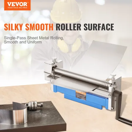 Slip Roll Machine, 12.6 inches Forming Width in 20 Gauge Capacity, Sheet Metal Slip Roller Rolling Bending Machine, with 2 Detac