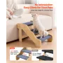 VEVOR Wood Pet Stairs, 3-Step Dog Stairs for High Beds, Sofa & Cars, 68 kg Load Capacity, Non-Slip Surface, Stable Cat & Dog Ste