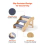 VEVOR Wood Pet Stairs, 3-Step Dog Stairs for High Beds, Sofa & Cars, 68 kg Load Capacity, Non-Slip Surface, Stable Cat & Dog Ste