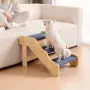 VEVOR Wood Pet Stairs, 3-Step Dog Stairs for High Beds, Sofa & Cars, 68 kg Load Capacity, Non-Slip Surface, Stable Cat & Dog Ste