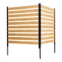 Wood Privacy Fence, 38" W x 42" L, 2-Panel Slatted Air Conditioner Fence Screen, Pool Equipment Enclosure with Metal Stakes, Eas