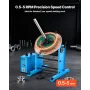 Rotary Welding Positioner, 200 kg Load Capacity, -45° to 90° Tilt Angle Welding Positioner Turntable Table, 0.5-5 RPM Speed Cont