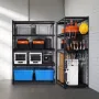 opbevaringshylder, 3000 lbs, 5 etagers kraftige garagehylder