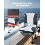 Boat Seat, Low Backrest, Folding Fishing Boat Seat with Thickened Sponge Cushion & Waterproof PVC Leather, Aluminum Alloy Hinges