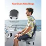 Boat Seat, Low Backrest, Folding Fishing Boat Seat with Thickened Sponge Cushion & Waterproof PVC Leather, Aluminum Alloy Hinges