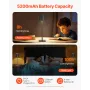 VEVOR Cordless Table Lamp, 2-Pack, 5200mAh Built-in Rechargeable Battery Desk Lamp, 3 Color Stepless Dimming Up, 3000-6500K Colo