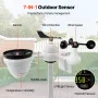 7-in-1 Wi-Fi Weather Station, 19.1 cm (7.5-inch) Color Display, Home Weather Station Indoor Outdoor, with Solar Wireless Outdoor