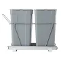 Pullout Trash Can for Kitchen Cabinets, Double Under Sink Garbage Waste Recycling Bin, Under Mount Waste Container, with Heavy D