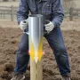 Fence Post Driver, Heavy Duty T Post Driver with Handles, Metal Manual Pounder Rammer for U-Channel,Wooden Fence, Fits T-Posts w
