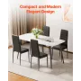 Modern Dining Room Accent Chairs Set of 6, Upholstered Leather Side Chair for Dining Tables, Space-Saving Kitchen Table Chair wi