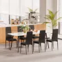 Modern Dining Room Accent Chairs Set of 6, Upholstered Leather Side Chair for Dining Tables, Space-Saving Kitchen Table Chair wi