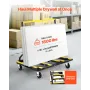 Drywall Cart Dolly, 816 kg Load Capacity, Steel Panel Dolly with 4 Swivel Casters & Expandable Deck, Foldable Panel Truck Cart w