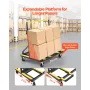 VEVOR Drywall Cart Dolly, 816 kg Load Capacity, Steel Panel Dolly with 4 Swivel Casters & Expandable Deck, Foldable Panel Truck 