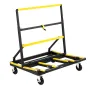 Drywall Cart Dolly, 816 kg Load Capacity, Steel Panel Dolly with 4 Swivel Casters & Expandable Deck, Foldable Panel Truck Cart w