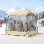 VEVOR Pop up Sports Tent, 1.83x1.83 m Clear Bubble Tent for 2-4 Persons, Waterproof Outdoor Pod with Floor Mat & Top Cover, Gard