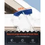 Snow Roof Rake, 60cm PP Plastic Blade, 1.18-5.55 m Adjustable Roof Snow Scraper with Wheels, Anti-Slip Handle Snows Removal Tool