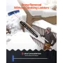 Snow Roof Rake, 60cm PP Plastic Blade, 1.18-5.55 m Adjustable Roof Snow Scraper with Wheels, Anti-Slip Handle Snows Removal Tool