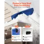 Snow Roof Rake, 60cm PP Plastic Blade, 1.18-5.55 m Adjustable Roof Snow Scraper with Wheels, Anti-Slip Handle Snows Removal Tool