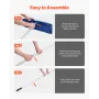Snetagsrive, 60 cm PP Plastic Blade, 1,18-5,55 m Justerbar