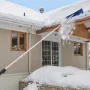 Snow Roof Rake, 60cm PP Plastic Blade, 1.18-5.55 m Adjustable Roof Snow Scraper with Wheels, Anti-Slip Handle Snows Removal Tool