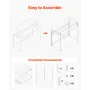 Acrylic Table, 2 Tiers Clear End Table with Storage Shelf, Modern Rectangle Acrylic Side Desk, Transparent Thick Desk Nightstand