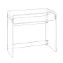 Acrylic Table, 2 Tiers Clear End Table with Storage Shelf, Modern Rectangle Acrylic Side Desk, Transparent Thick Desk Nightstand