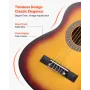 klassisk guitar, 780 mm, klassisk træ-guitar-startsæt til