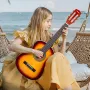 klassisk guitar, 780 mm, klassisk træ-guitar-startsæt til