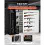 Gun Safe, Heavy Duty Cold-Rolled Steel Fireproof Rifle Cabinet with Fingerprint, Digital Keypad & Key, Large Long Gun Cabinet wi
