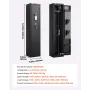 Gun Safe, Heavy Duty Cold-Rolled Steel Fireproof Rifle Cabinet with Fingerprint, Digital Keypad & Key, Large Long Gun Cabinet wi