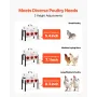 Automatic Chicken Feeder, 13.61 kg Capacity, 6 Feeding Ports No-Waste Poultry Feeder, Automatic Gravity, with Adjustable Height 