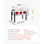 Automatic Chicken Feeder, 13.61 kg Capacity, 6 Feeding Ports No-Waste Poultry Feeder, Automatic Gravity, with Adjustable Height 