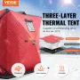 VEVOR Portable Ice Shelter, 3-4 Person Insulated Pop-Up Ice Fishing Tent, 35 Square Feet Fishable Area, Thermal Ice Shanty for W