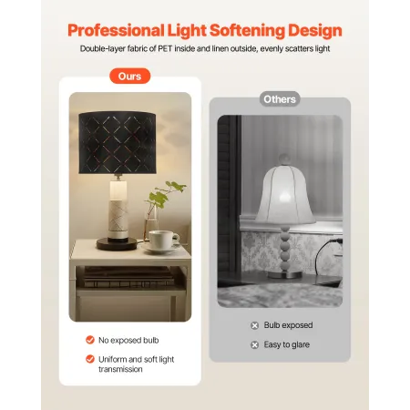 VEVOR trommelampeskærm 2 sæt, 13 tommer top x 13 tommer bund x 10 tommer høj, medium trommelampeskærm med harpe,