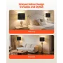 Drum Lamp Shade 2 Set, 13 in Top x 13 in Bottom x 10 in High, Medium Drum Lampshade with Harp, Replacement Lamp Shade for Table 