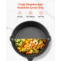Cast Iron Skillet, 3 Pcs Frying Pan Set (160, 220, 265 mm), Heavy-Duty Skillets with Heat-Resistant Handle, Pre-Seasoned Chef's 