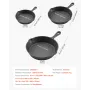 VEVOR Cast Iron Skillet, 3 Pcs Frying Pan Set (160, 220, 265 mm), Heavy-Duty Skillets with Heat-Resistant Handle, Pre-Seasoned C