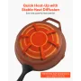 Cast Iron Skillet, 4 Pcs Frying Pan Set (155, 205, 260, 305 mm), Skillets with Heat-Resistant Silicone Handle, Pre-Seasoned Chef