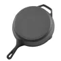Cast Iron Skillet, 4 Pcs Frying Pan Set (155, 205, 260, 305 mm), Skillets with Heat-Resistant Silicone Handle, Pre-Seasoned Chef