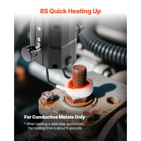 VEVOR Induction Heater Bolt Fjernelse, 1800W 230V Magnetic Induction Heater Kit, Håndholdt Nut Buster Tool, Mini Heating