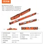 Magnetic Torpedo Level, 121.9/61.0/40.6/25.4 cm Mechanical Level Set, Bubble Vials Ruler for 45/90/180 Degree, Aluminum Alloy Le