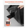 Containment Mat, 2.4 x 5.5 m, Non-Slip PVC Garage Floor Mat with a Cleaning Squeegee Broom, Heavy Duty Durable Waterproof Contai