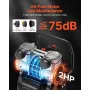 50L Air Compressor, 1.5 kW 113L/min at 6.2 Bar, Max 8 Bar Pressure Oil-Free Air Compressor Tank, Portable on Wheels for Auto Rep